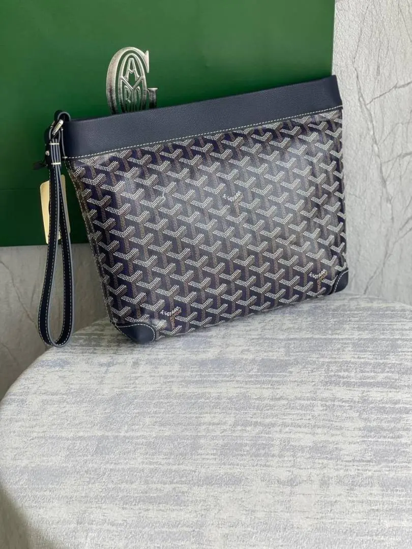 Goyard Blue Conti Unisex Pouch With DustCover - Image 2