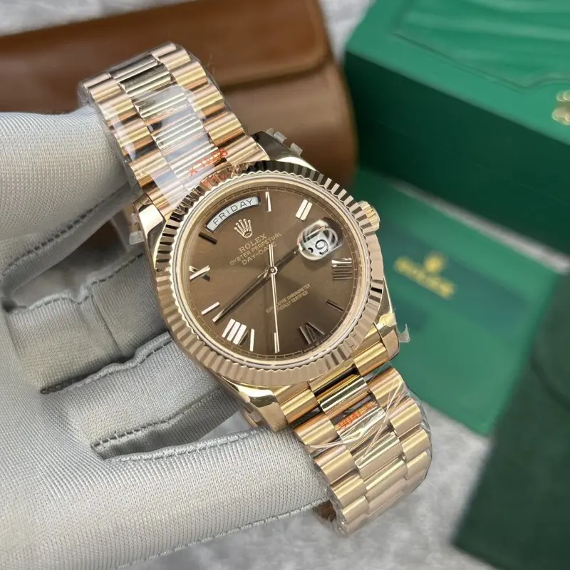 Rolex Oyster perpetual Day Date Rose Gold Chocolate Ref228235 Z-R Quality