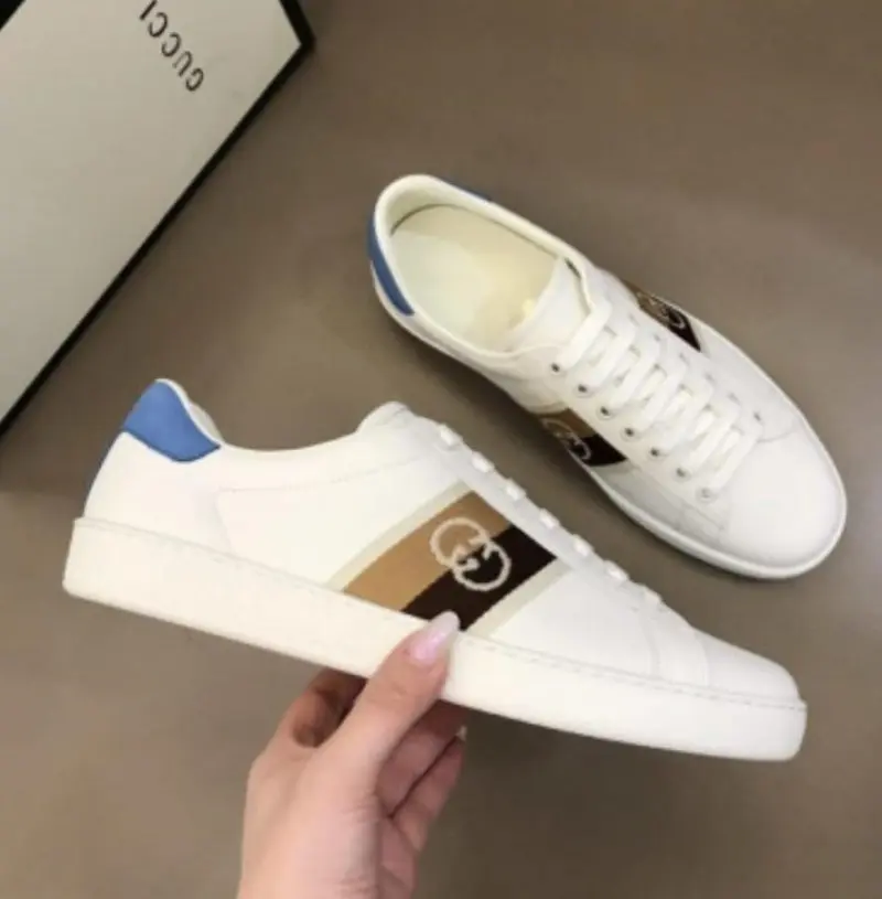 Gucci ace premium sneakers white brown--SALE - Image 5