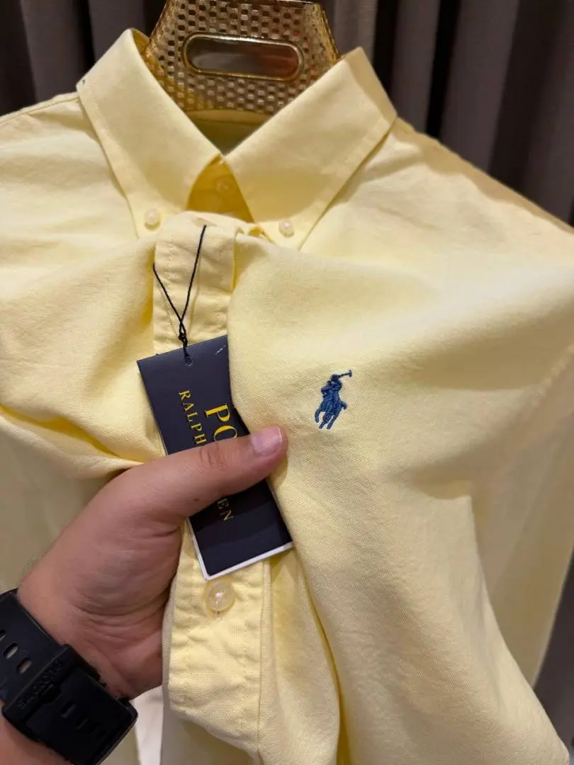 Ralph Lauren Chest Logo Full Sleeves Shirt Yellow - Image 2