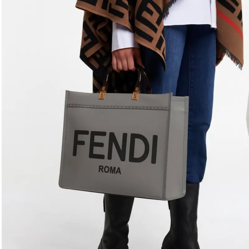Fendi Sunshine Shopper Tote Large Size With FendyCharm LongBelt - Image 2