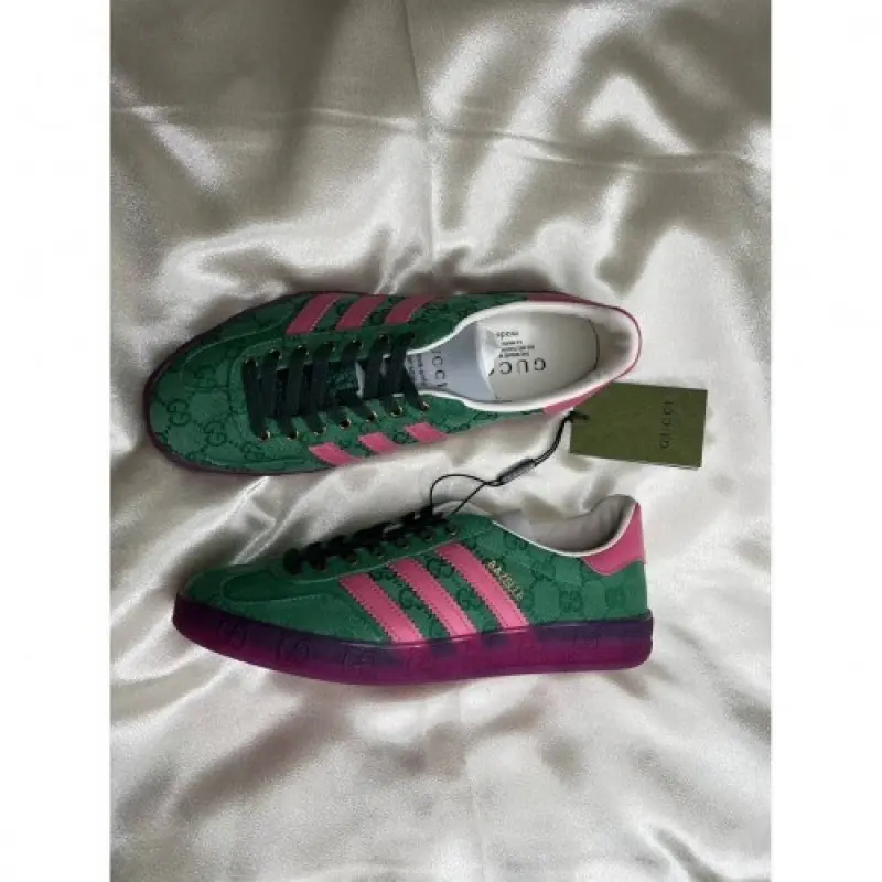 Adidas x gazelle original gg canvas green pink - Image 2