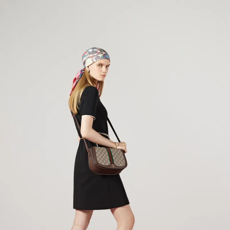 Gucci Ophidia GG Supreme Flap Bag With DoubleBox - Image 4