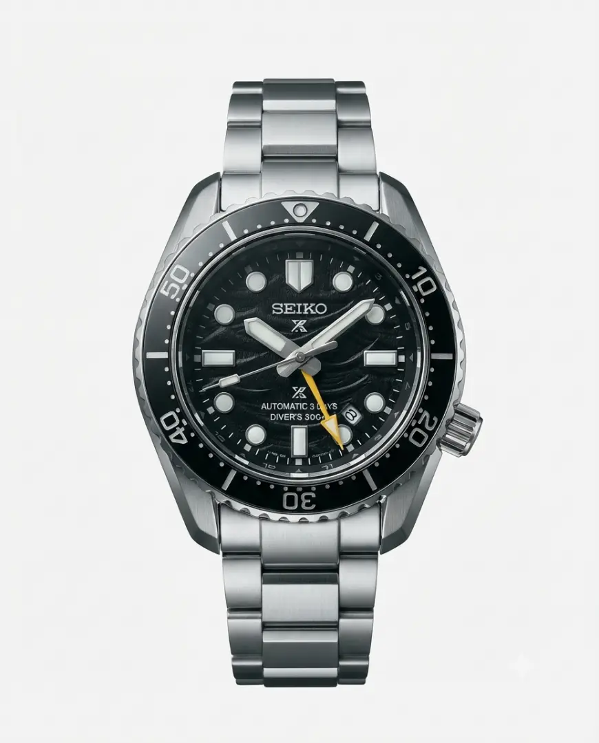 Seiko Prospex 1968 Heritage GMT Silver Black Dial