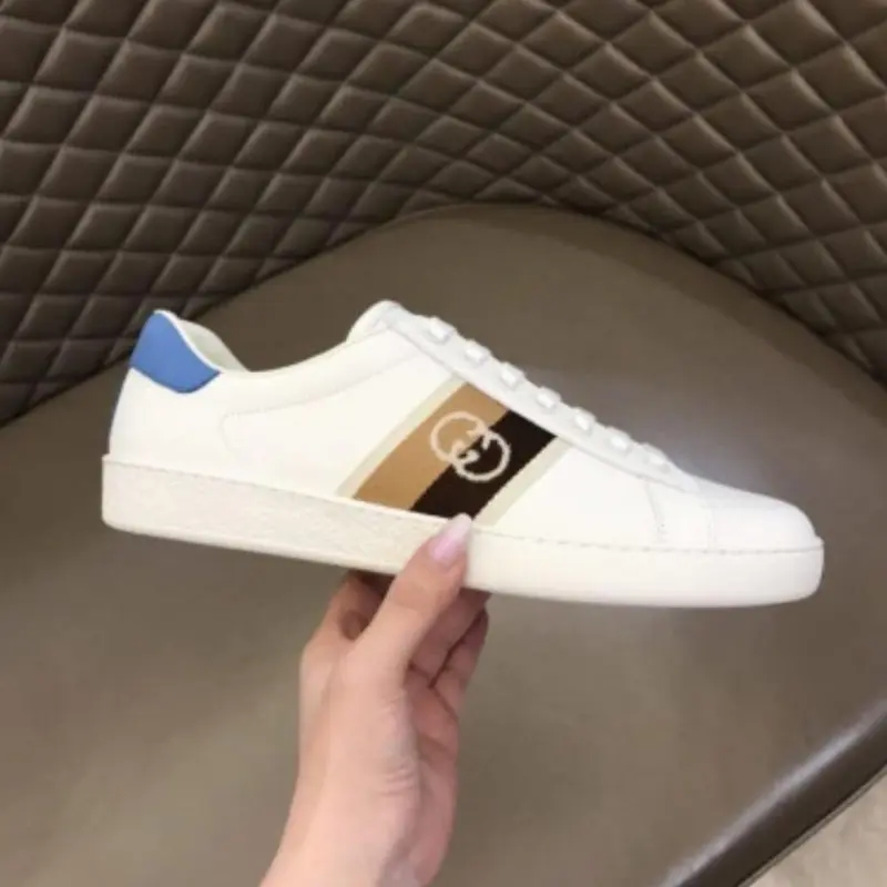 Gucci ace premium sneakers white brown--SALE - Image 3