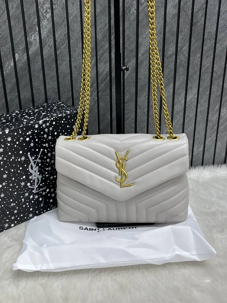 Ysl Lou Lou Soft Medium Shoulder Bag With Original Box & Dust Cover Packing - Image 2