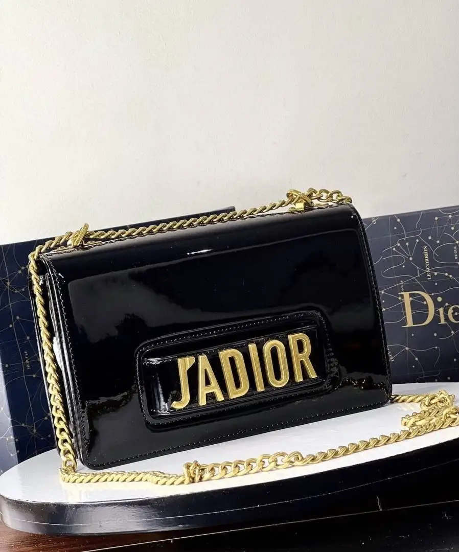 Dior JAdiyor Logo Leather Flap Bag With OriginalBox