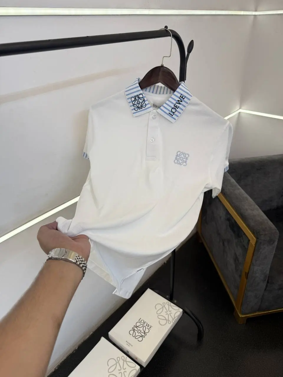 Loew e box pack imported polo tshirt white - Image 2