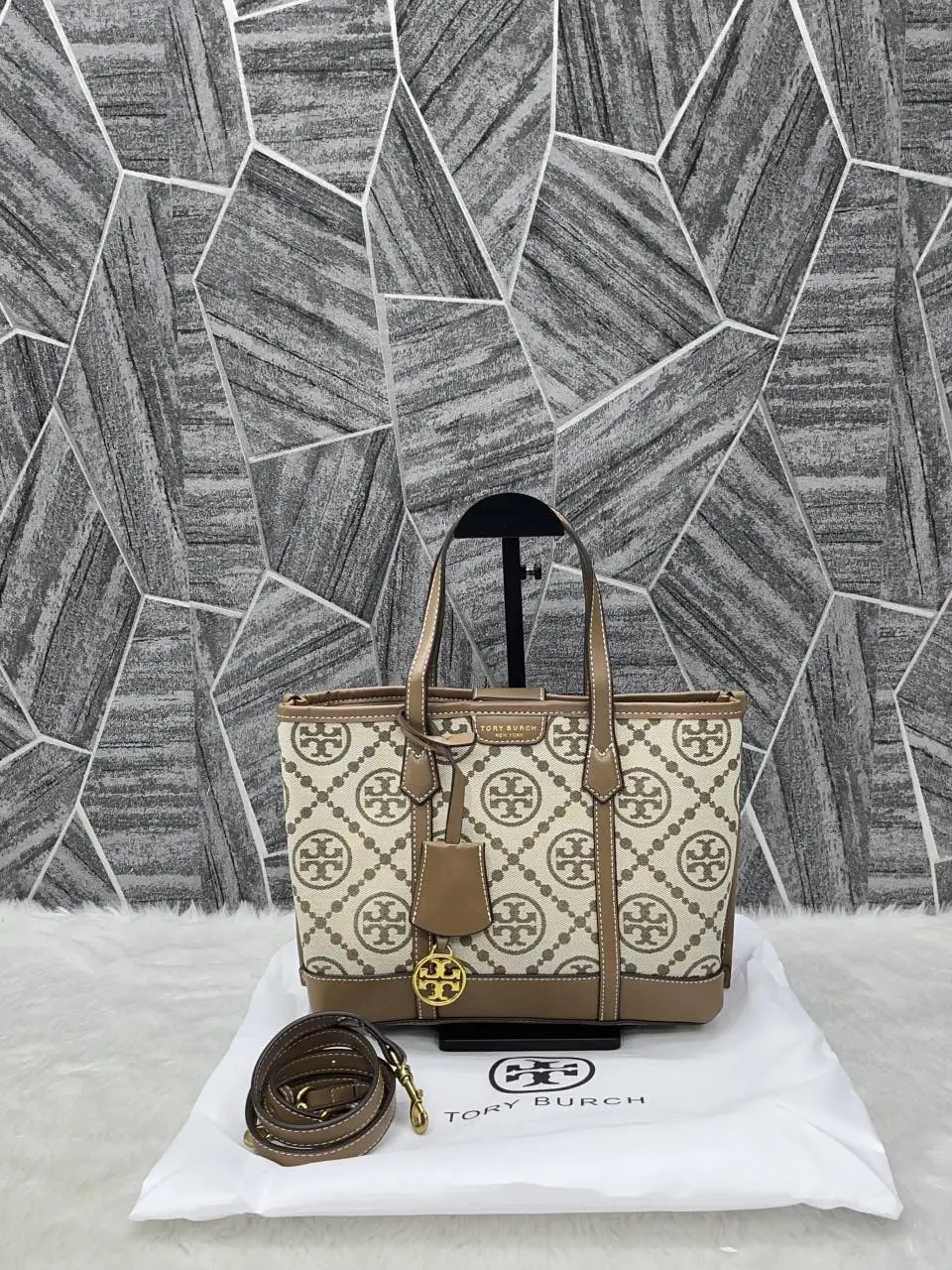 Tori Burch Mini Jacquard Tote With OriginalDustCover - Image 7