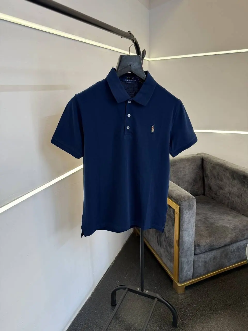 Ralph lauren embroidery logo imported polo tshirt blue
