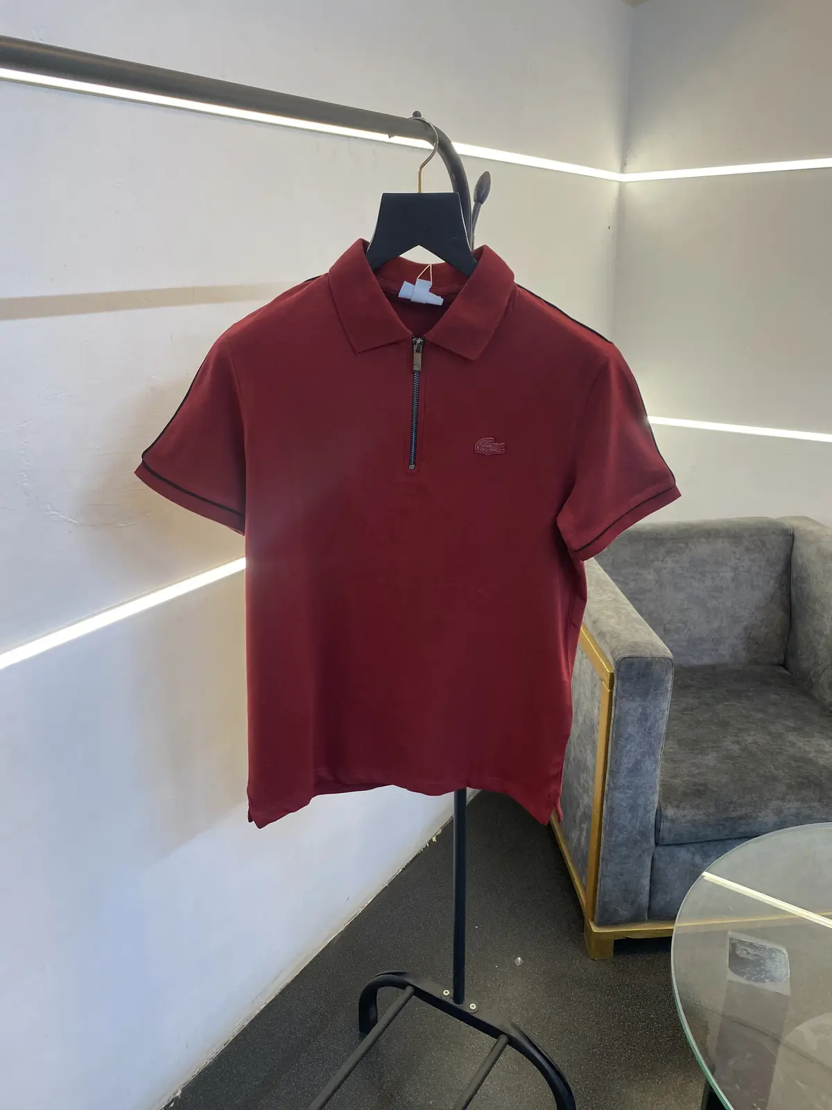 Lacoste imported polo tshirt maroon sale