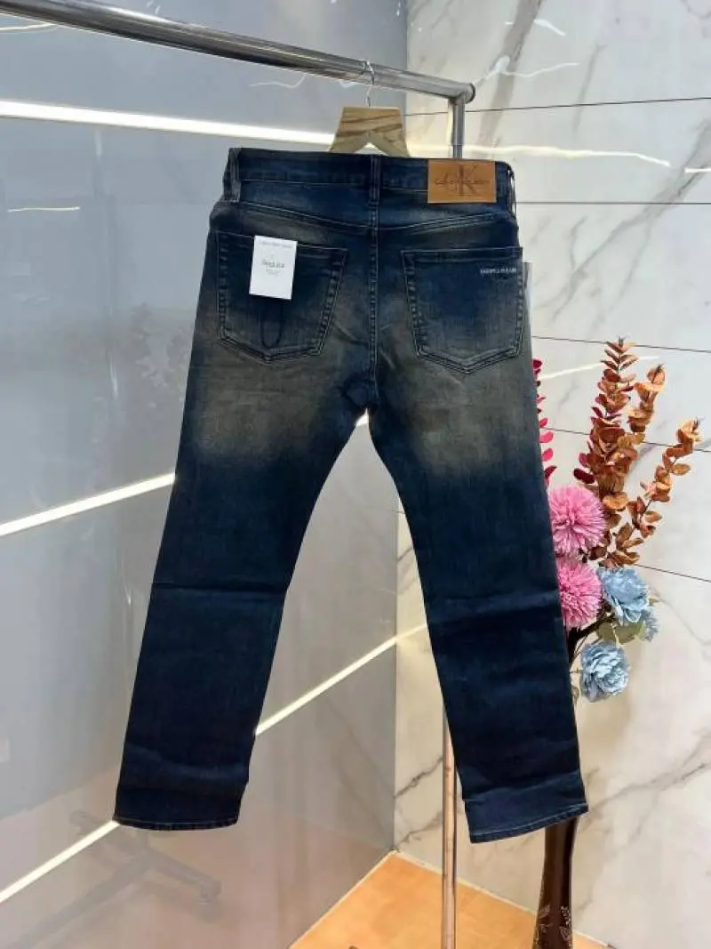 Ck calvi Klei Green Shade Straight Fit Premium Imported Stretchable Lycra Fabric Denim with Embroidered Logo 3683 - Image 3