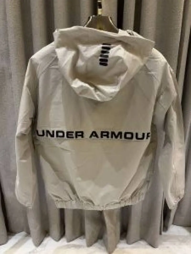 Under Armor Bomber Jacket Light Beige - Image 2