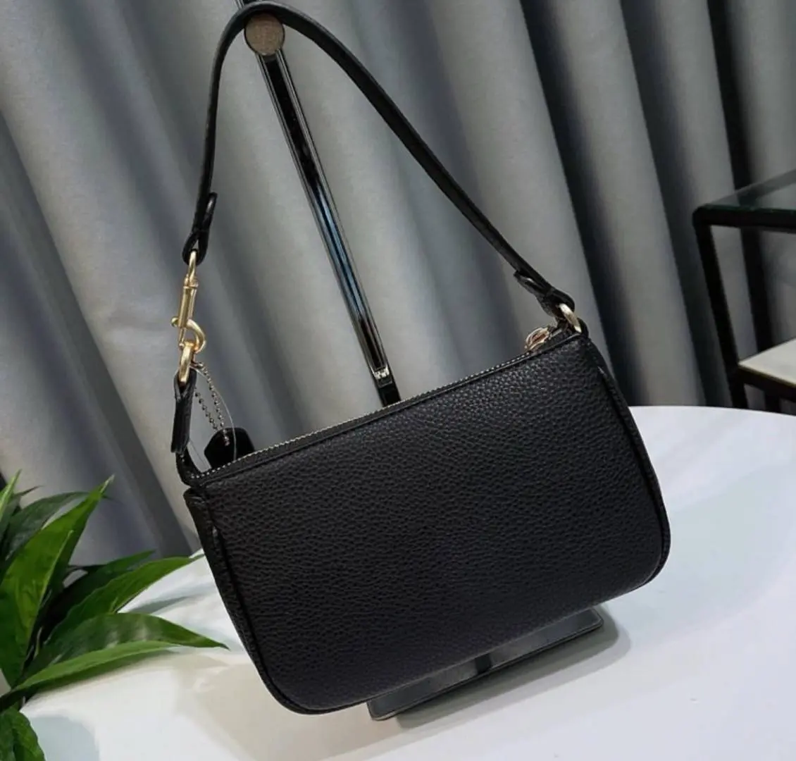 Coach Nolita 19 All Black With OriginalBox DustCover ChainBelt PearlCharm - Image 2