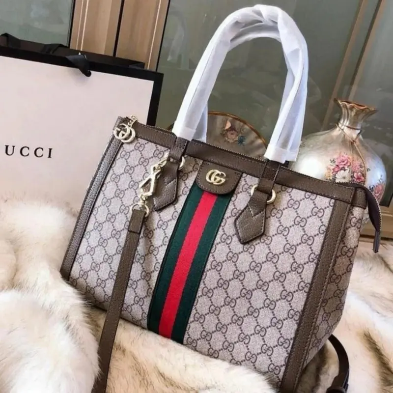 Gucci GG Ophidia Supreme Signature Tote Bag With Double OG Magnetic Box & Dust Bag (Brown-816) - Image 7