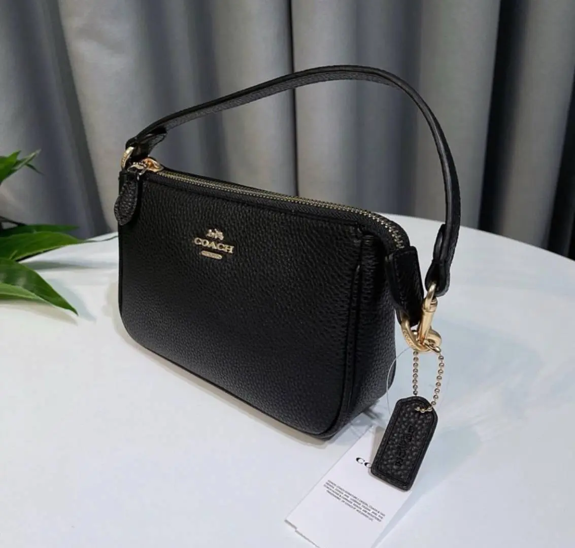 Coach Nolita 19 All Black With OriginalBox DustCover ChainBelt PearlCharm - Image 4