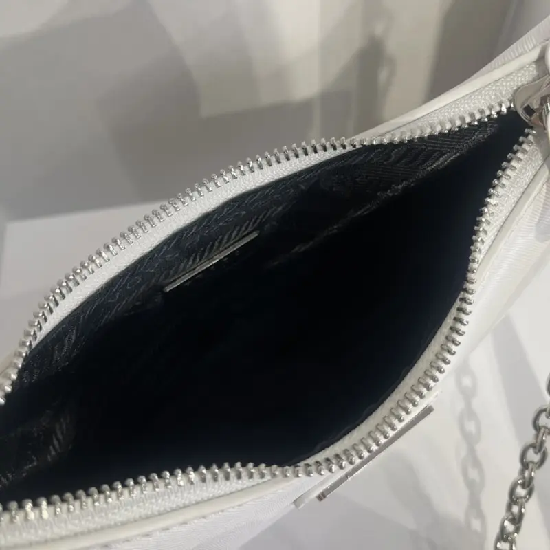 Prada Re-Edition Leather White-Silver With OriginalBox - Image 2