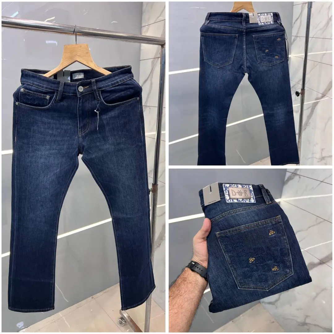 Christia dio Blue Shade Premium Imported Boot Cut Denim with Embroidered pocket 2375 - Image 4