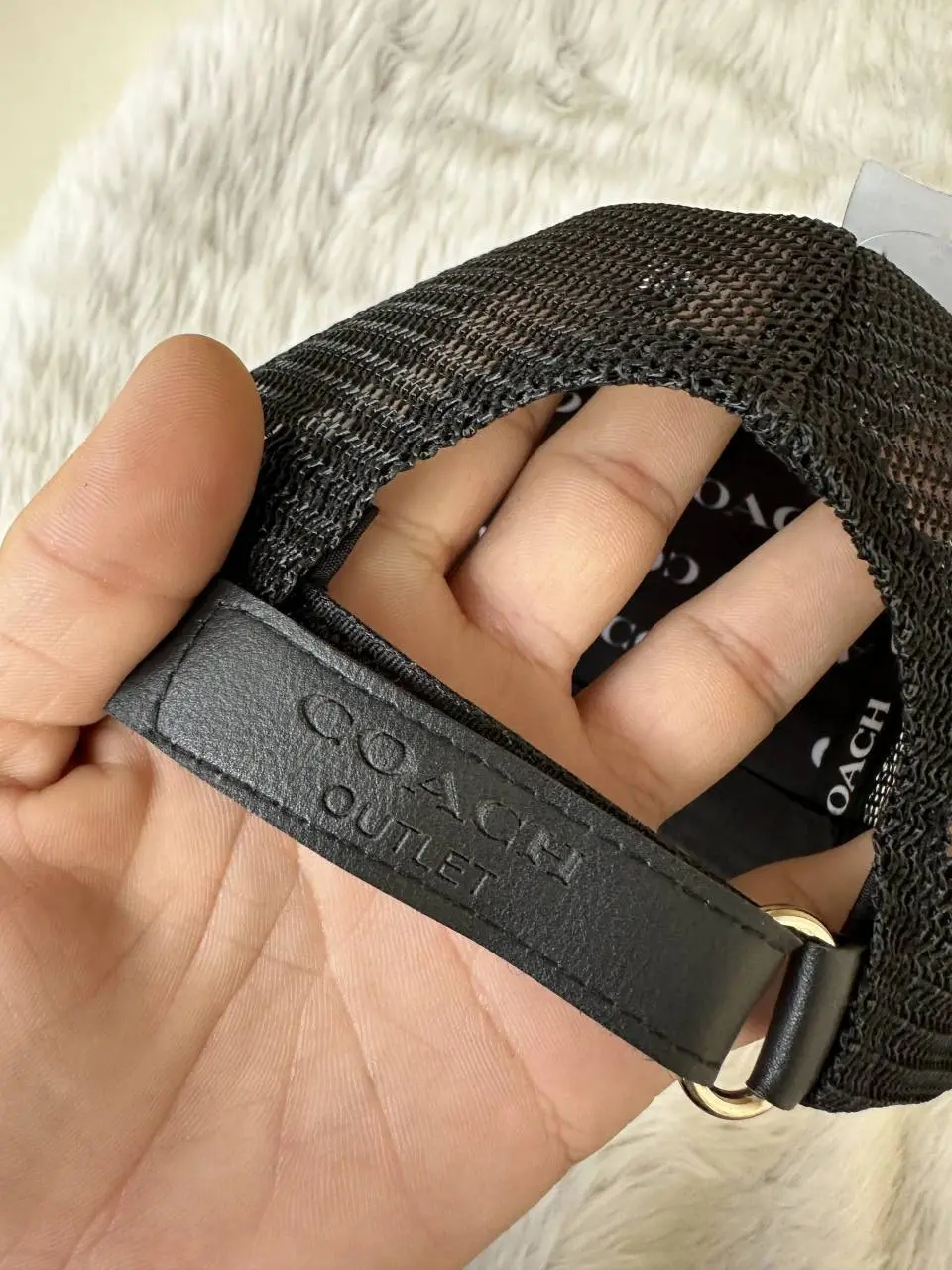 Coach Monogram Denim Black Premium Unisex Cap With Safety Box - Image 4