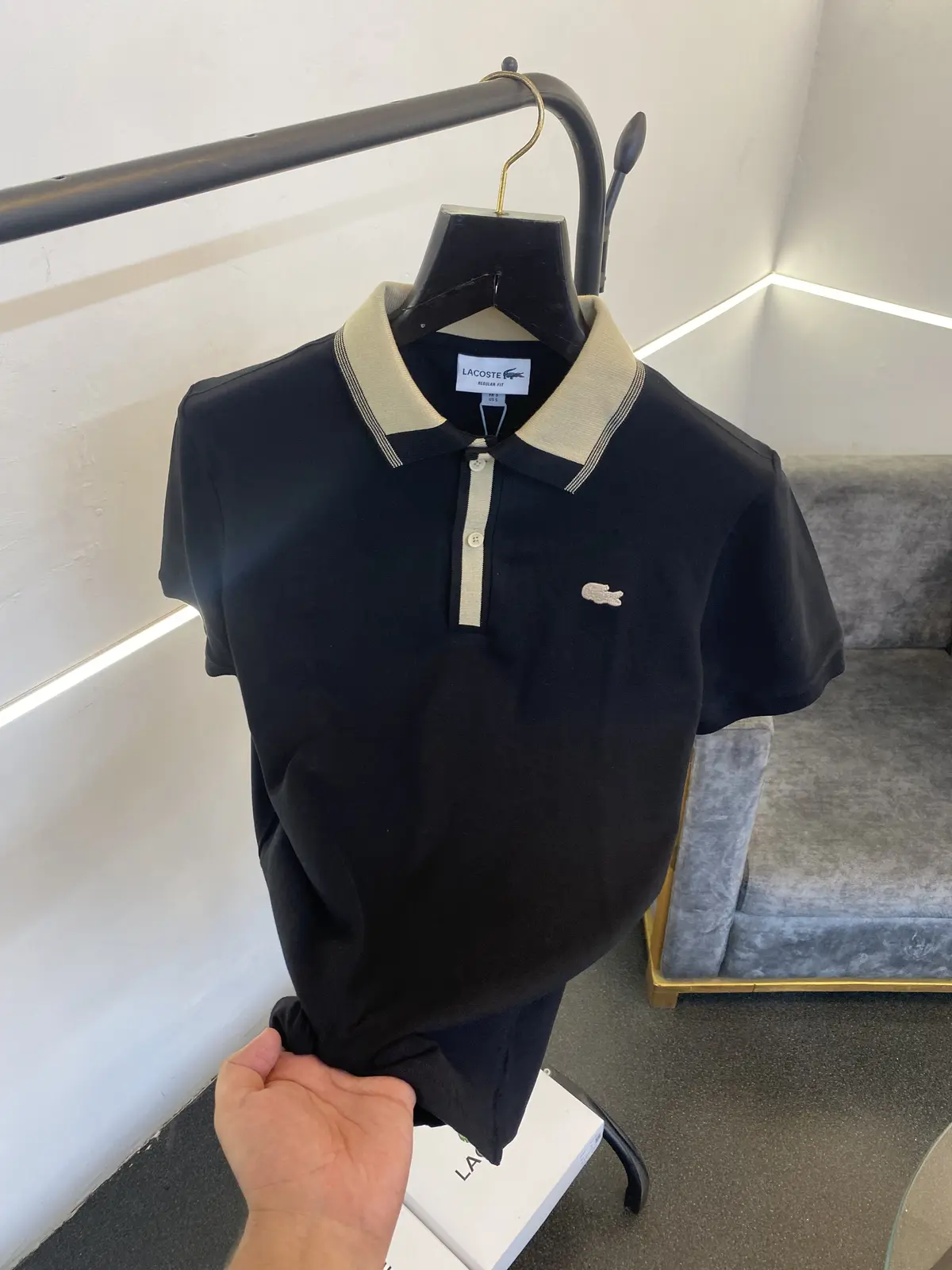 Lacoste imported box pack polo tshirt black - Image 2