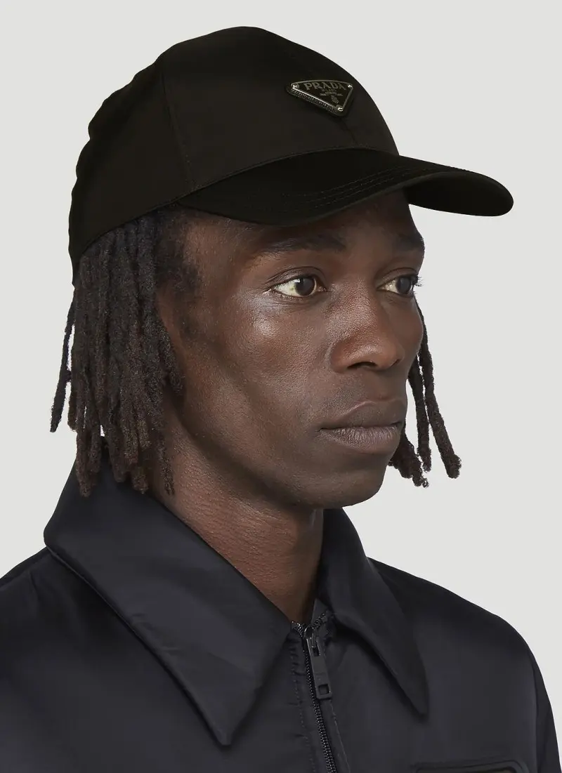 Prada Re Edition Nylon Black Front Logo Premium Unisex Cap (With Safety Box) - Image 2