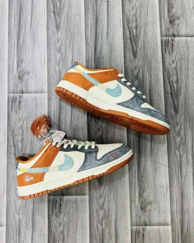 Stussy X nikkee SB Dunk Grey Orangee - Image 3