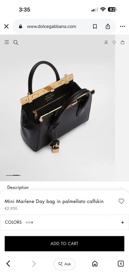 Dolcce & Gabbana 9026 Mini MarleneBlack With Original Box & DustCover - Image 4