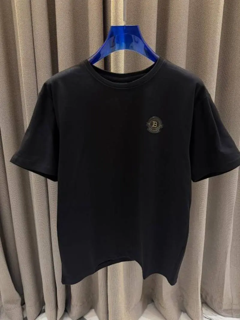 Balmain Chest Logo Round Neck T-shirt Black - Image 3