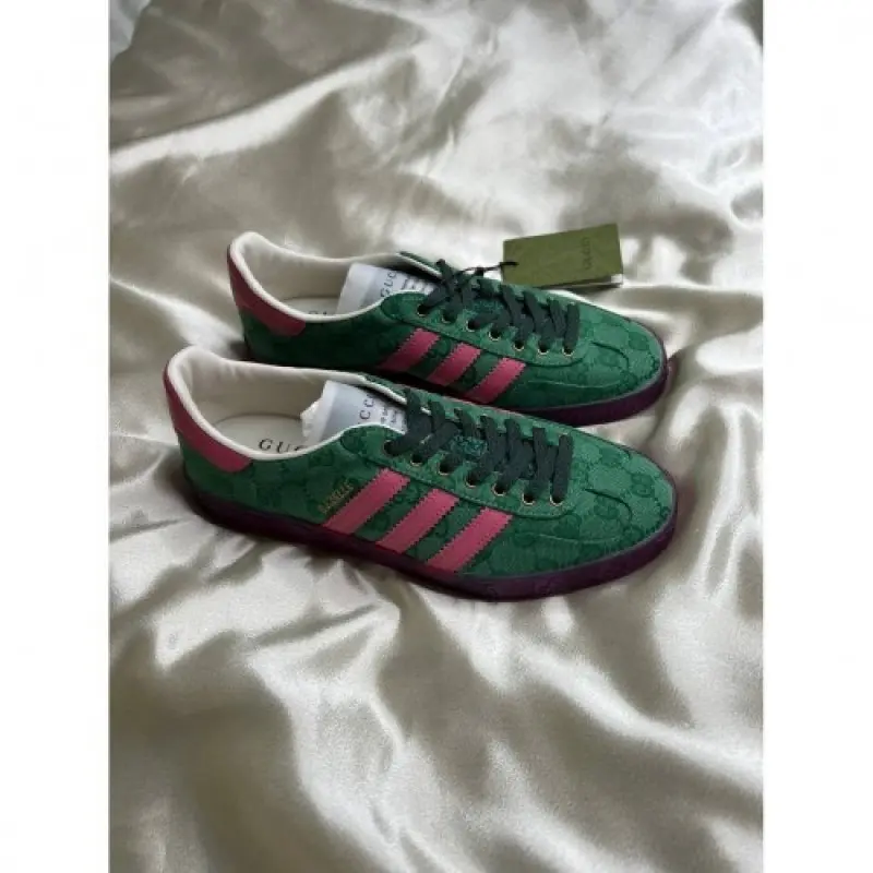 Adidas x gazelle original gg canvas green pink - Image 3