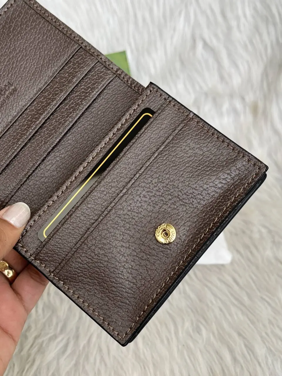 Gucci 02 Brown Mono Wallet With Original Box & DustCover Premium Quality - Image 8
