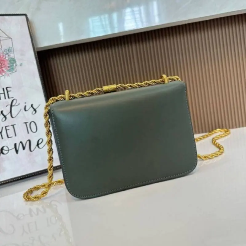 Tory565 Burch Eleanor Premium Quality Shoulder Bag With OG Box & Dust Bag (Green - 565) - Image 2