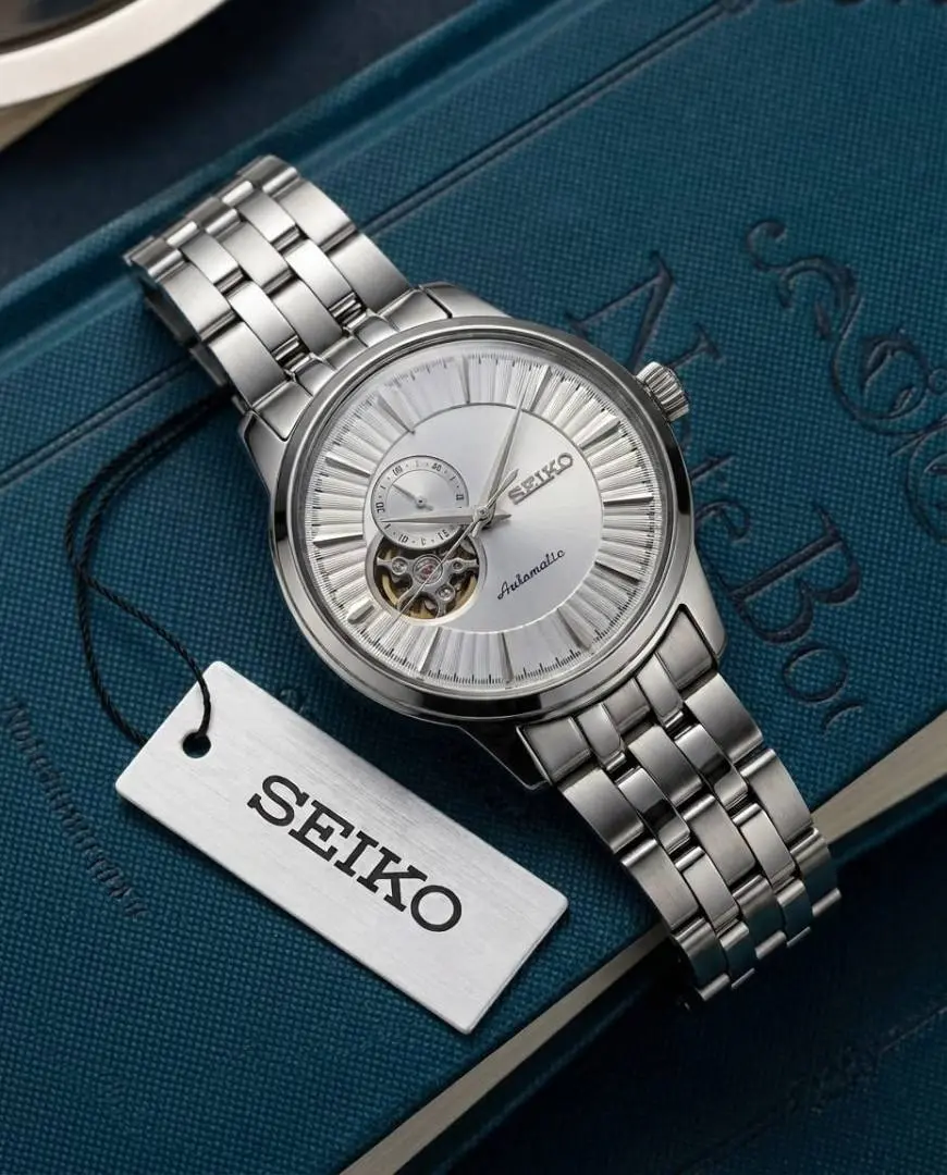 Seiko Presage Cocktail Time Open Heart Automatic silver white - Image 3