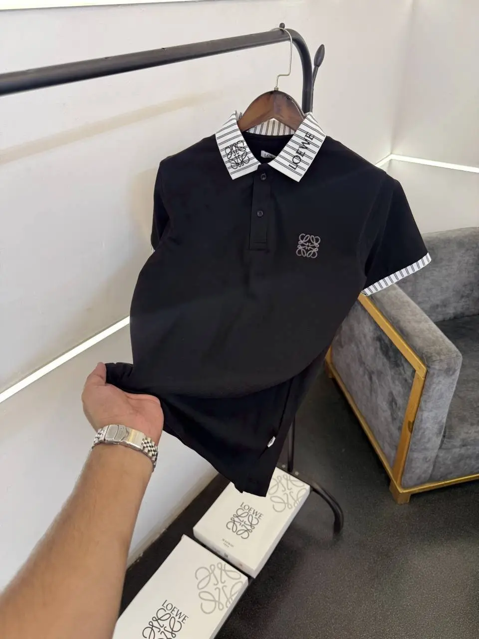 Loew e box pack imported polo tshirt black - Image 2