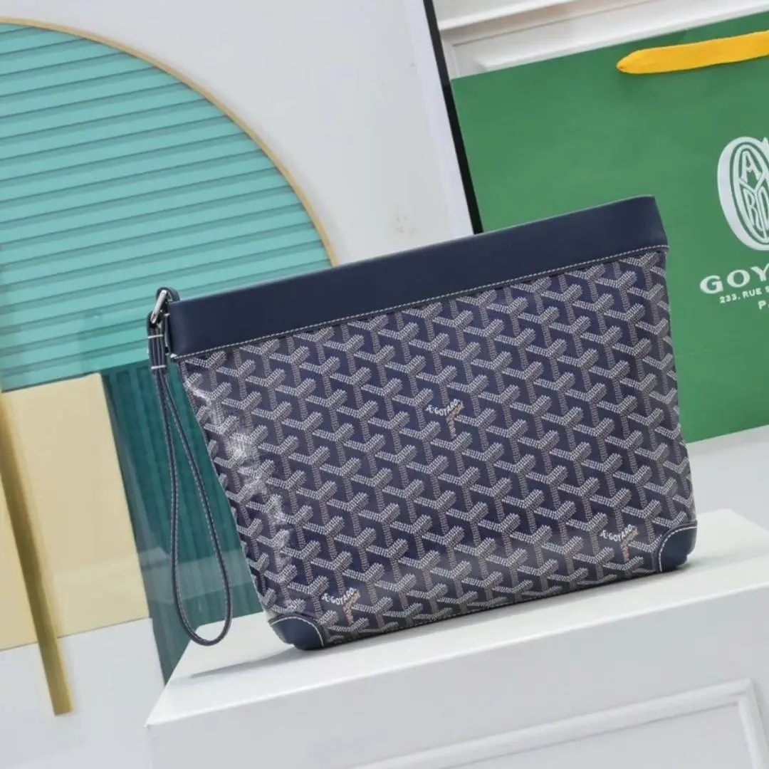 Goyard Blue Conti Unisex Pouch With DustCover - Image 3