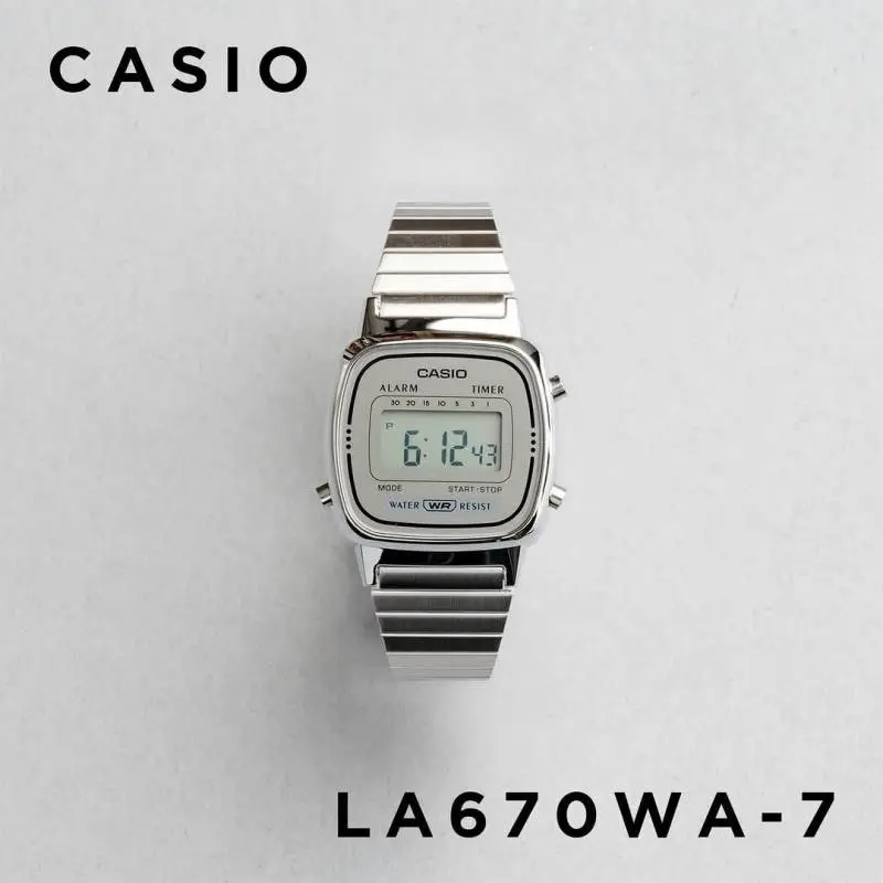 Casio Womens Vintage LA670 Silver Grey - Image 7