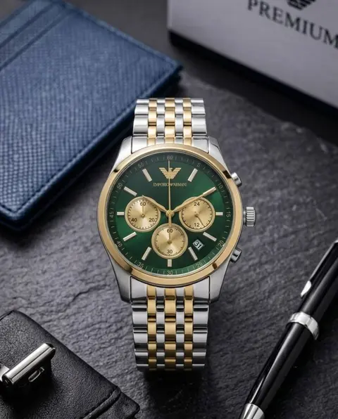 Emporio Armaan i AR11581 Chronograph 2Ton-Gold-Green