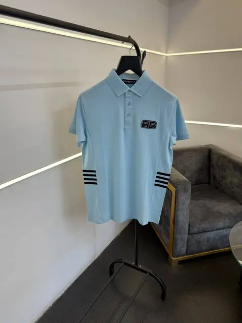 Balenciaga a luxurious imported polo tshirt sky blue sale