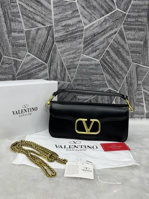 Valentino V Loco Black Large Shoulder Bag With OriginalBox