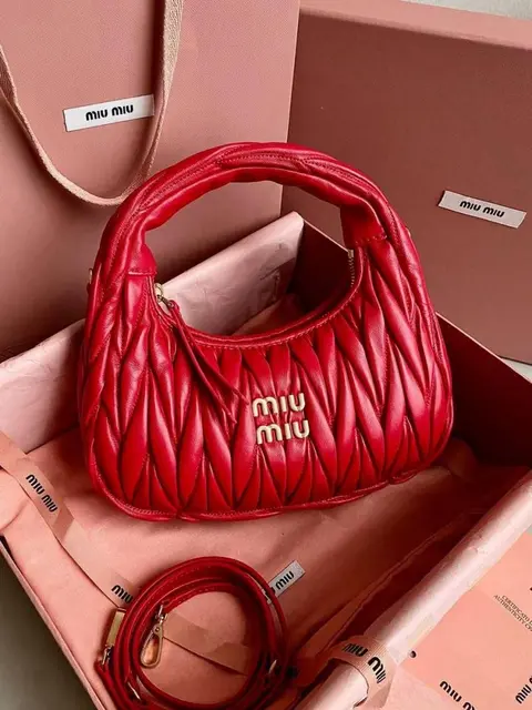Miu Miu Matelasse Hobo Bag With Original Box & Dust Cover Packing