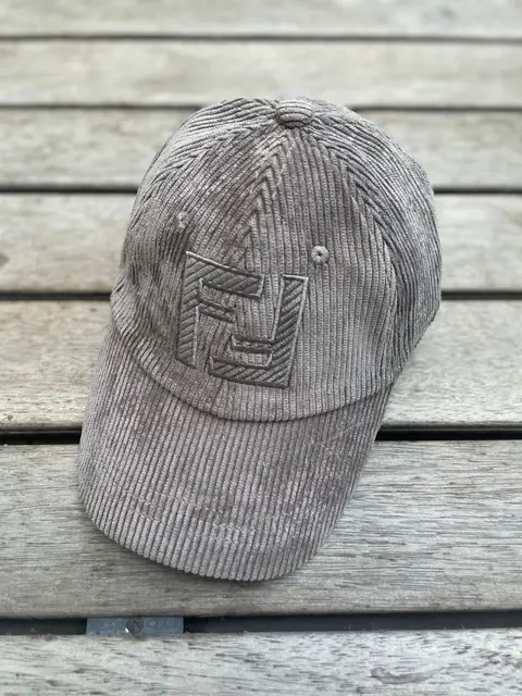 Fendi FF Cord Brownish Grey Premium Unisex Cap(With Safety Box) 895