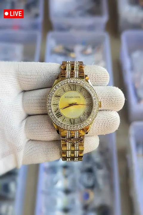 Michael Kors Harlowe Pave Silver Gold