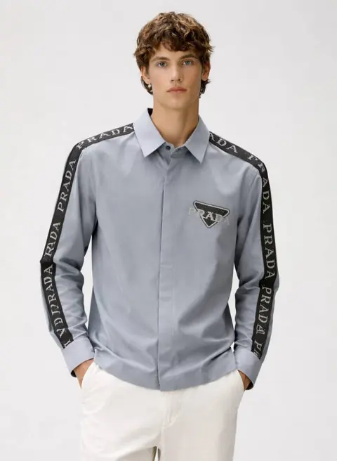 PRADXA IMPORTED STORE ARTICLE DIAMOND CHINA SHIRT
