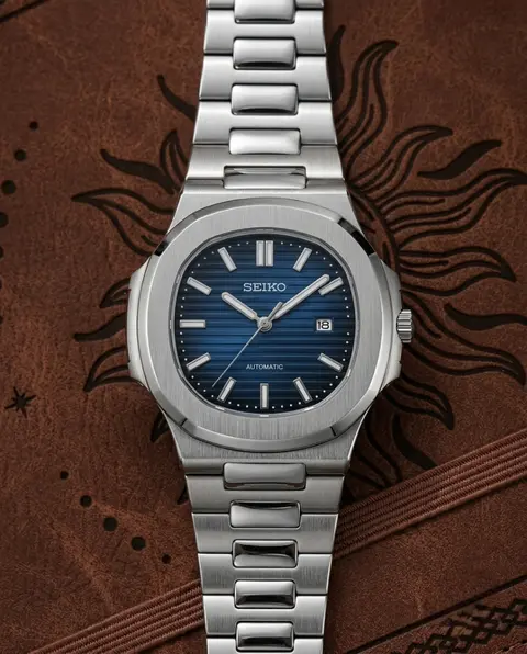 Seiko Nautilus Mod silver blue