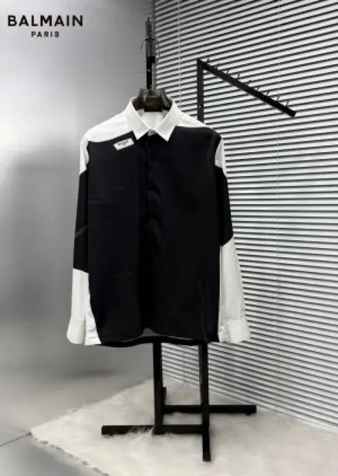 Balmain Paris Box Pack Full Sleeves Shirt Black