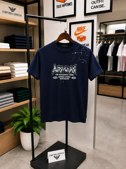 Armaa ni exchange turkey imported round neck tshirt navy