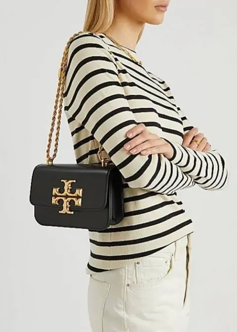 Tory257 Burch Eleanor Premium Quality Shoulder Bag With OG Box & Dust Bag (Black - 257)