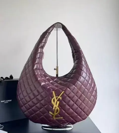 Ysl Icare Quilted Nappa Hobo Shoulder Tote Bag With Original Dust Cover & Tags