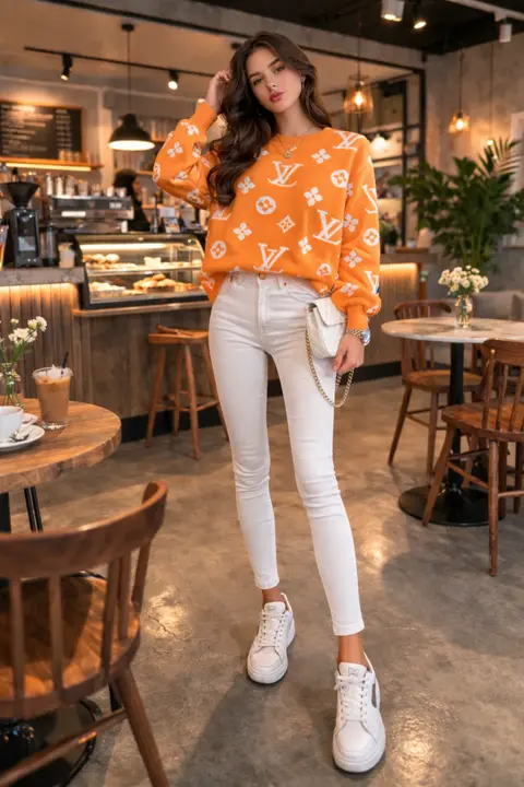 LV SWEAT SHIRT ORANGE S50-OR