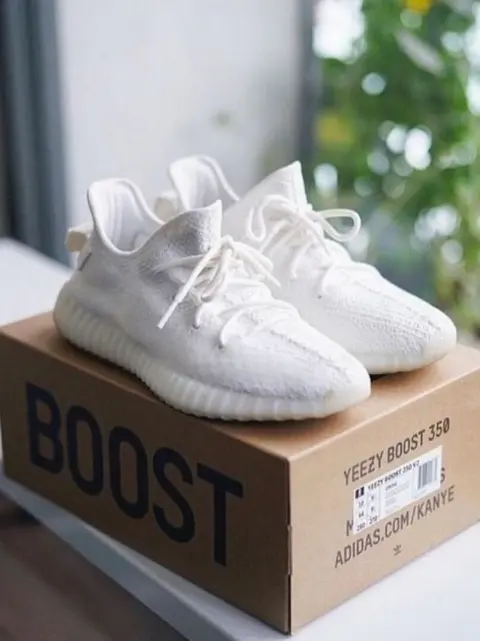 Adidas Yeezy Boost 350 Oreo Triple White Semi UA With Full Accessories
