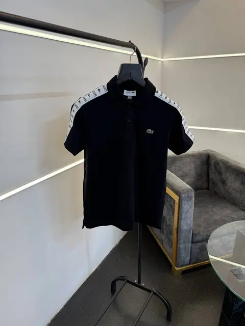 Lacoste imported polo tshirt black sale